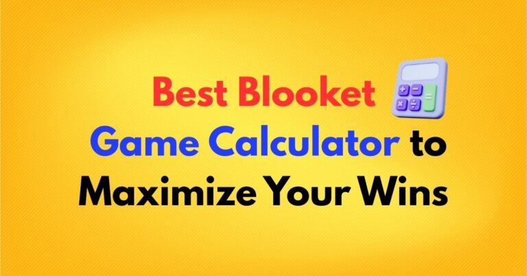 Best Blooket game calculator title with calculator icon on yellow background for maximizing wins