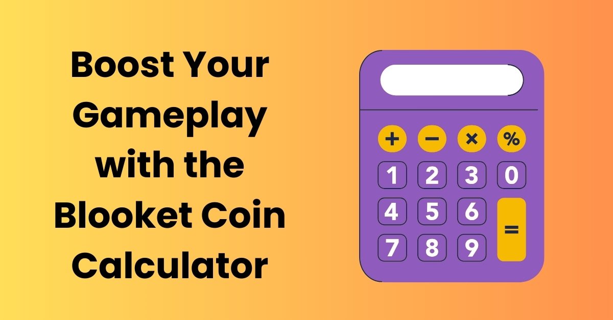 llustration of the Blooket Coin Calculator showing coins, game icons, and rewards with bright colors, symbolizing boosting gameplay in Blooket.