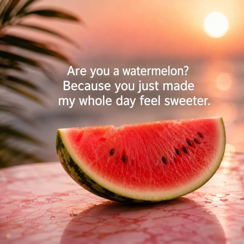 Best Watermelon Pick-Up Lines: Cute Rizz Lines on Watermelon Slice Images