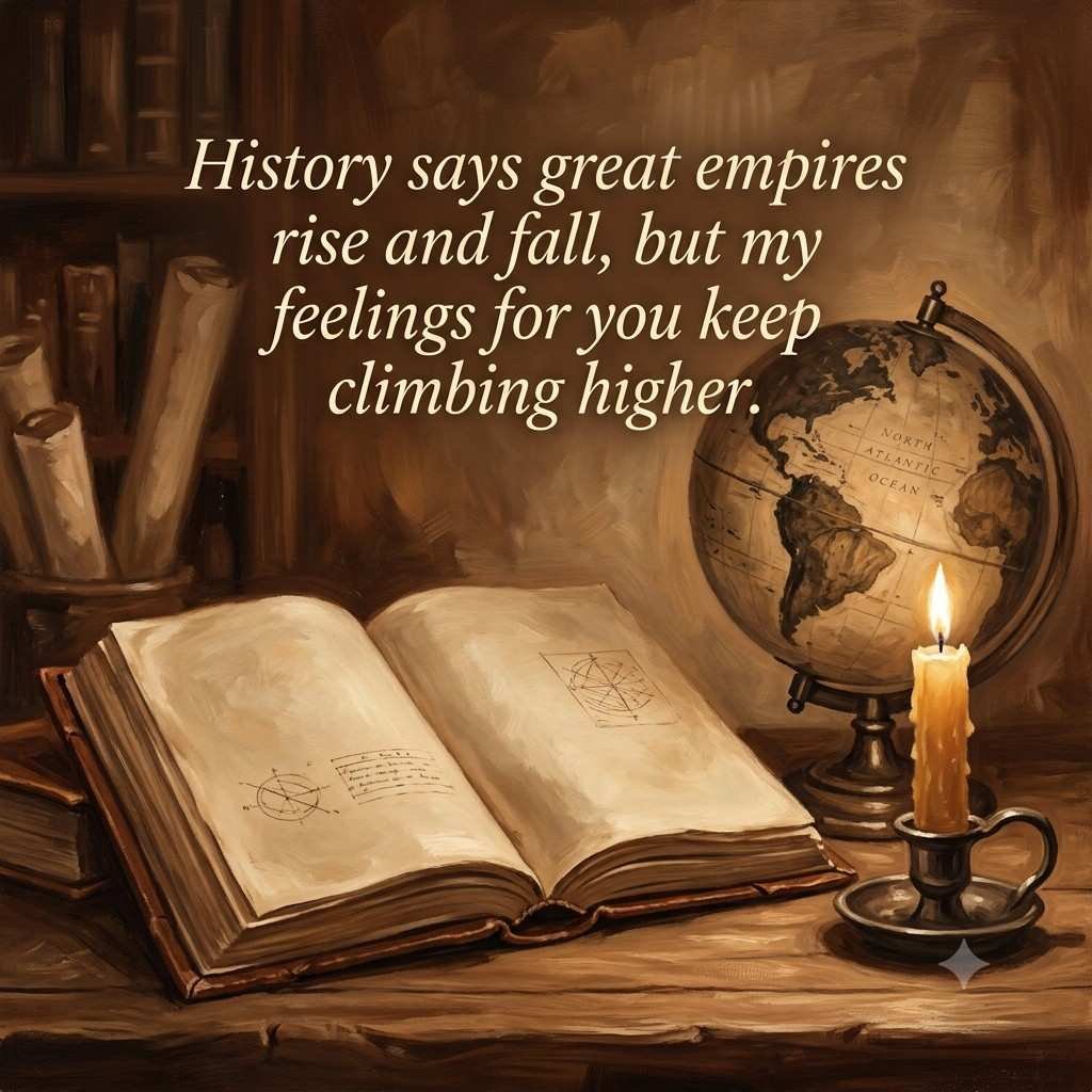 Best Civilization Pick-Up Lines quote on a vintage history book illustration.