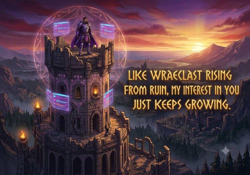 Epic path of Exile pickup lines: illustration of an exile overlooking Wraeclast