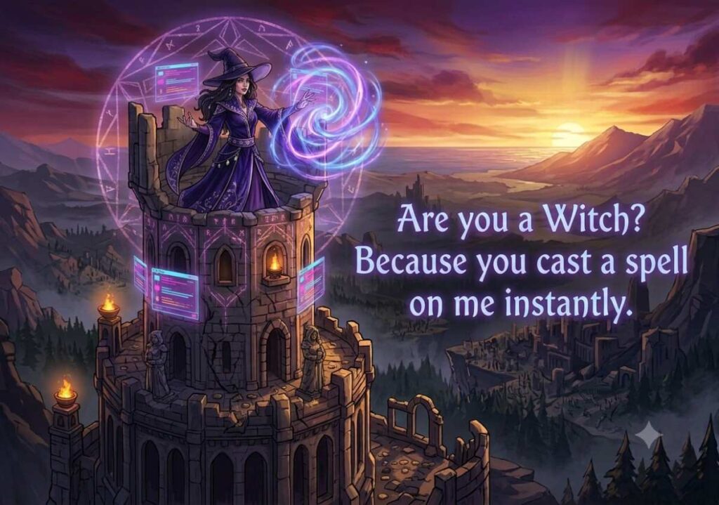 Path of exile pick up lines for her featuring a Witch style exile