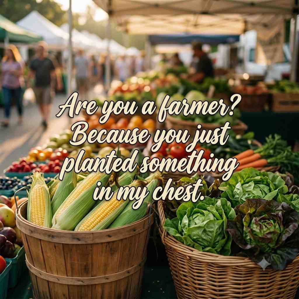  Iconic Farmers Market Pick Up Lines quote image with fresh corn