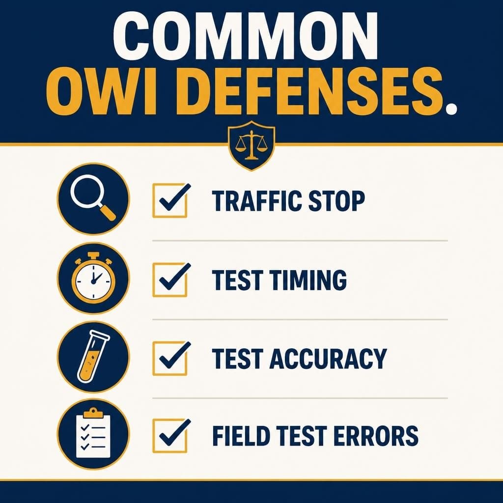 Common OWI meaning legal defenses used in court"