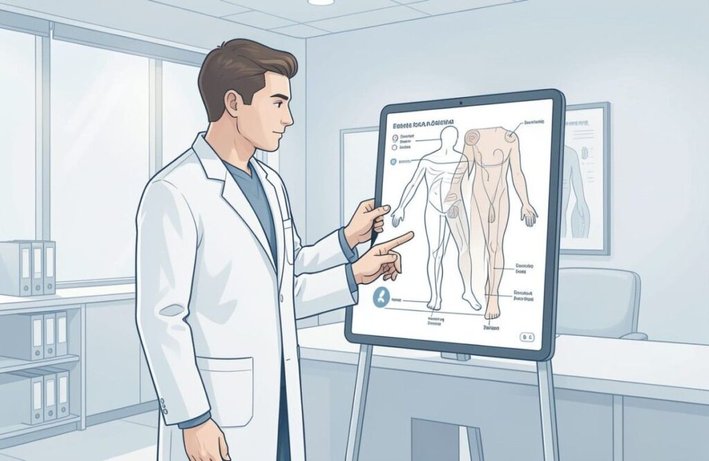 BBL meaning explained through a patient and surgeon consultation illustration