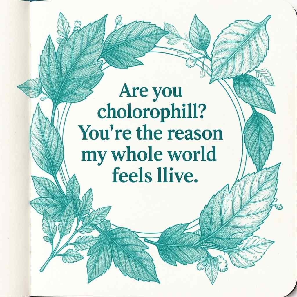 Clever plant pick up lines with botanical science theme