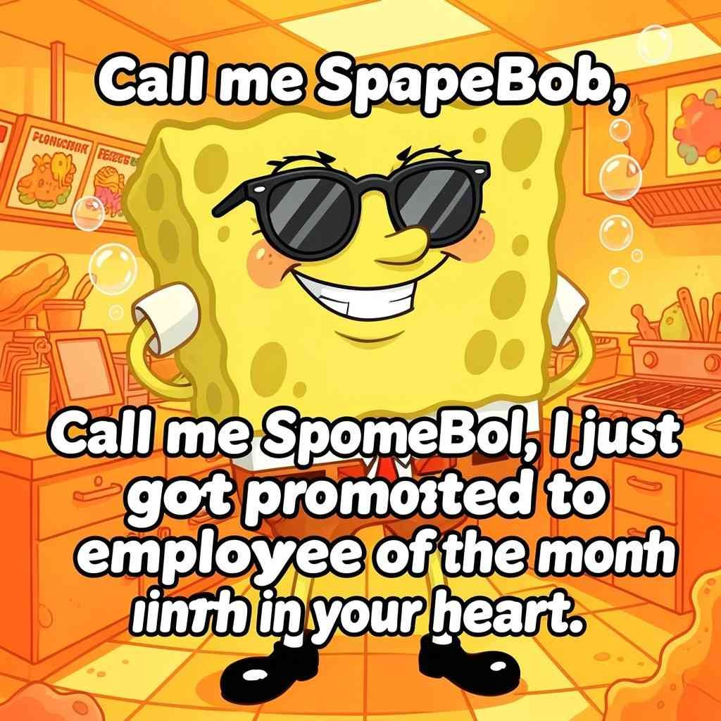 Confident spongebob pick up lines quotes for rizz and swagger