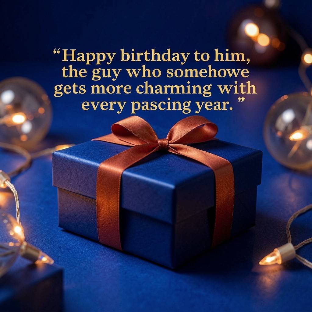 harming birthday pick up lines for him with string lights background