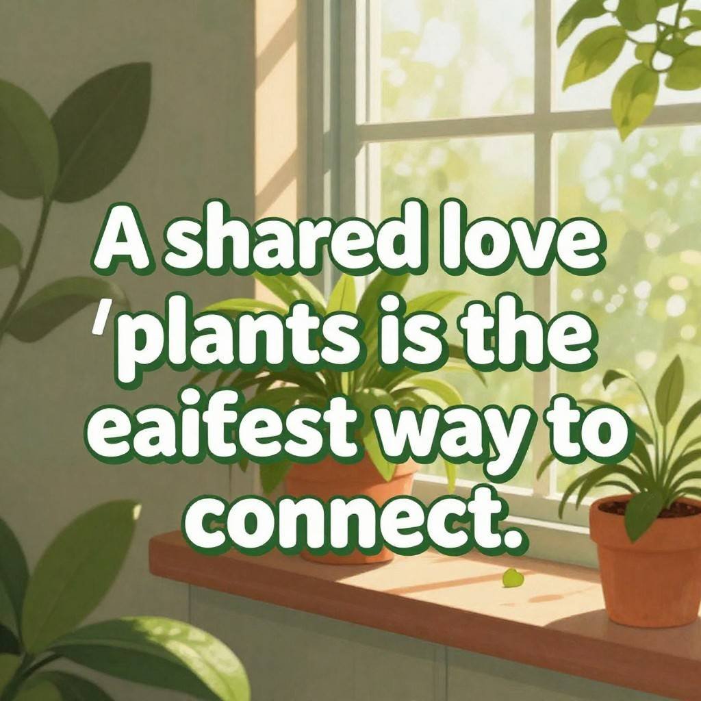 Plant pick up lines quote about connection and shared plant love