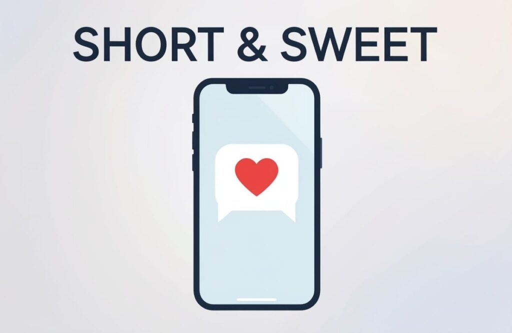 Short streamer gamer pick-up lines chat bubble illustration on a smartphone screen